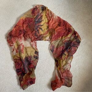 Sheer floral scarf